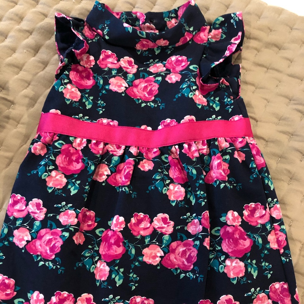 Janie and Jack Navy Rose Dress